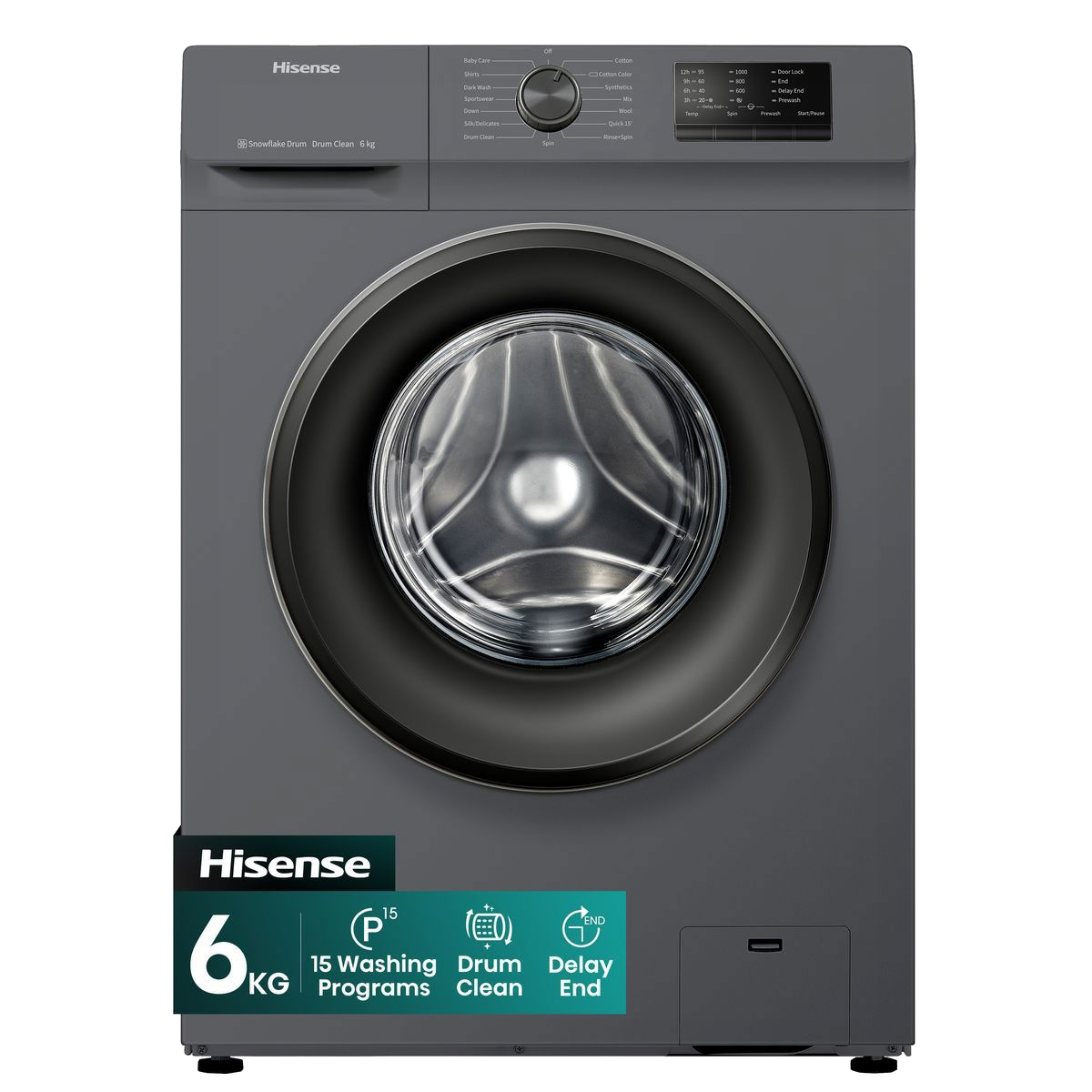 Hisense 6kg Front Loader Washing Machine WFVC6010T - Zambia