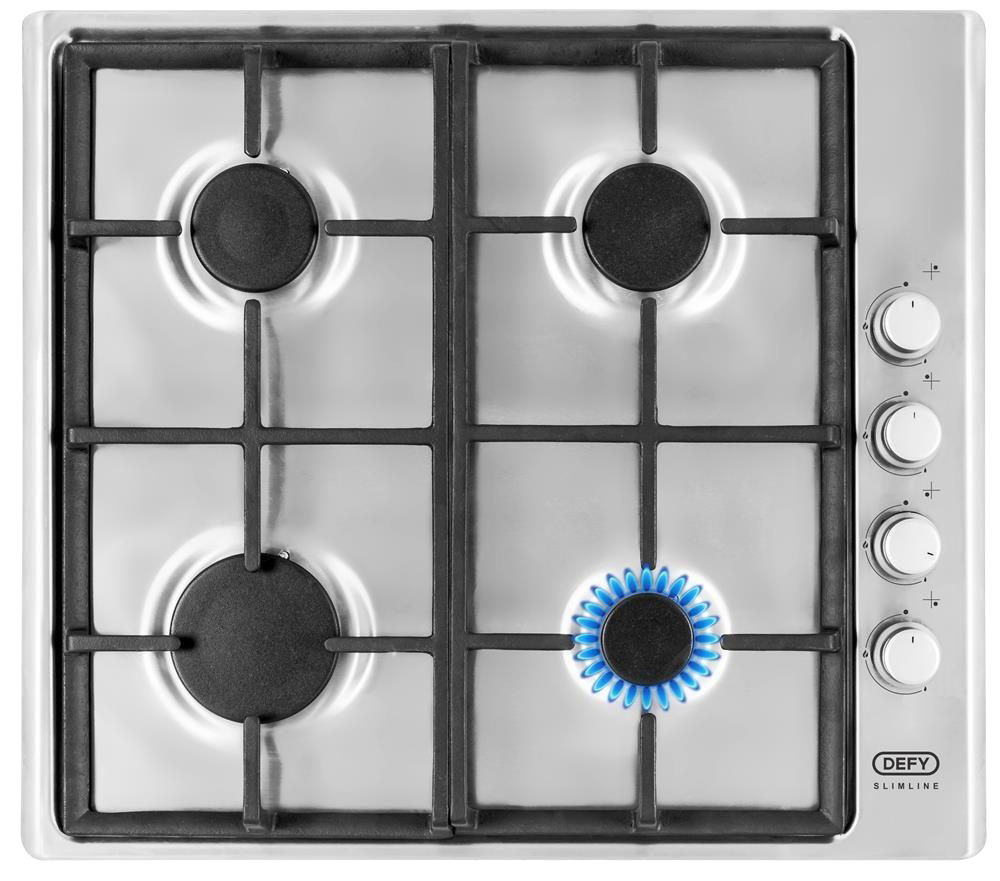 Defy 60CM Silver 4 Burner Gas Hob DHG133 - Zambia