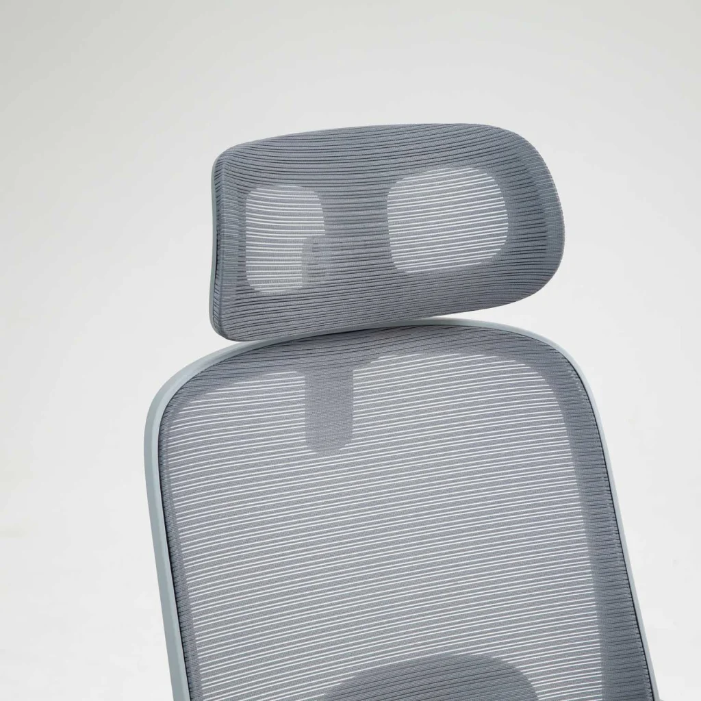 ERGONOMIC OFFICE CHAIR AH612 WITH HEADREST - GREY