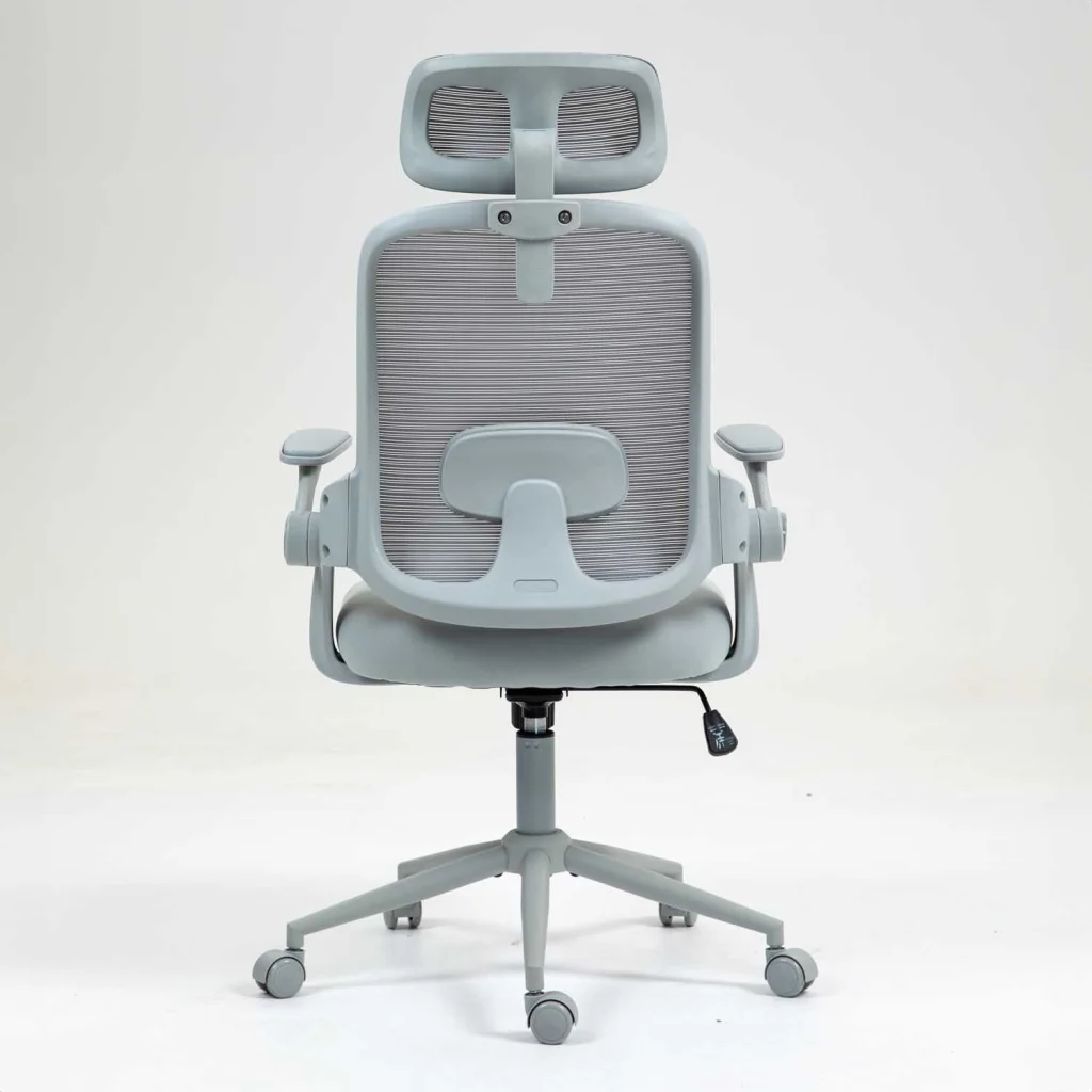 ERGONOMIC OFFICE CHAIR AH612 WITH HEADREST - GREY