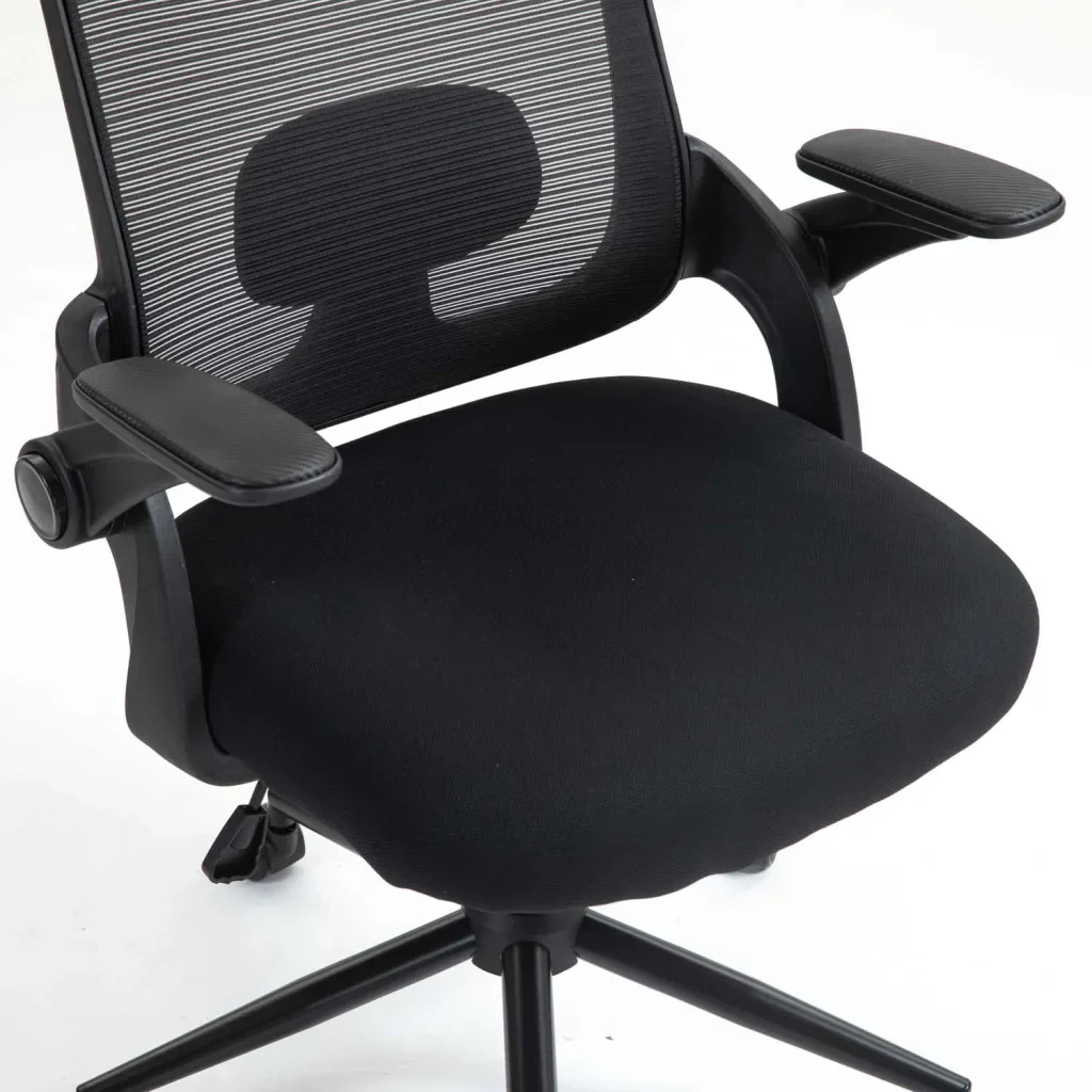 ERGONOMIC OFFICE CHAIR AH612 WITH HEADREST - Black