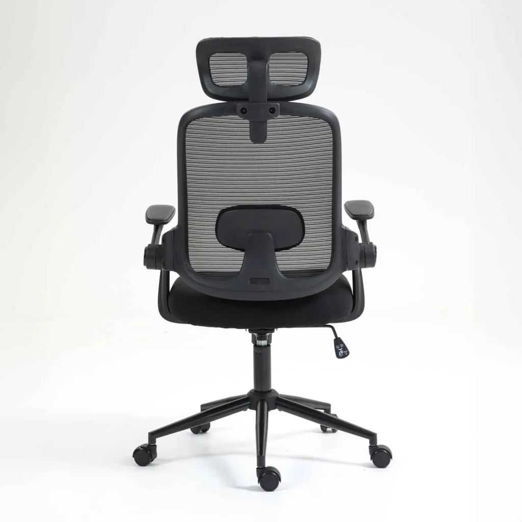 ERGONOMIC OFFICE CHAIR AH612 WITH HEADREST - Black