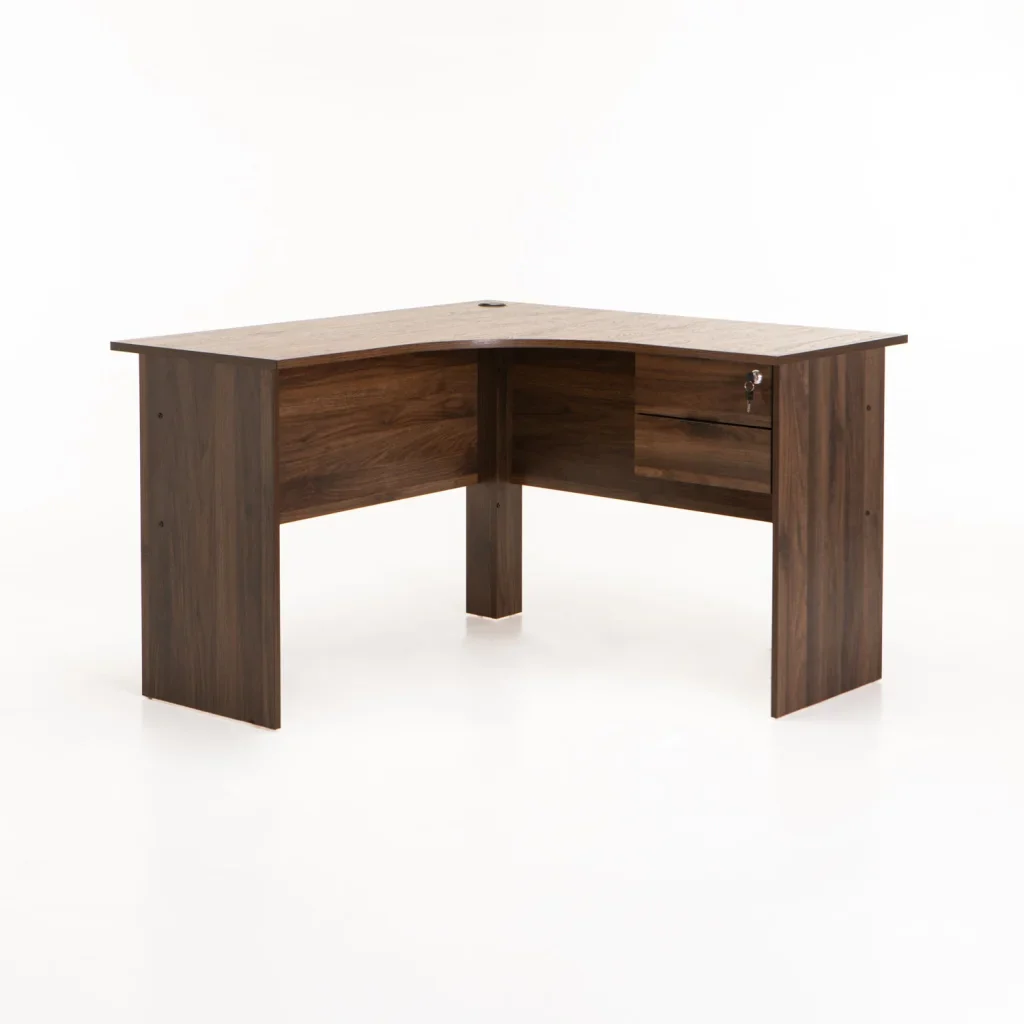 SOHO 120cm 2 DRAWER CORNER DESK - Walnut