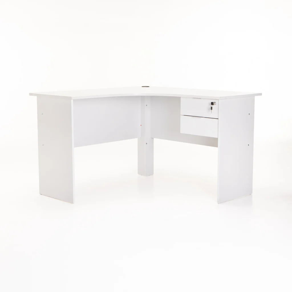 SOHO 120cm 2 DRAWER CORNER DESK - White