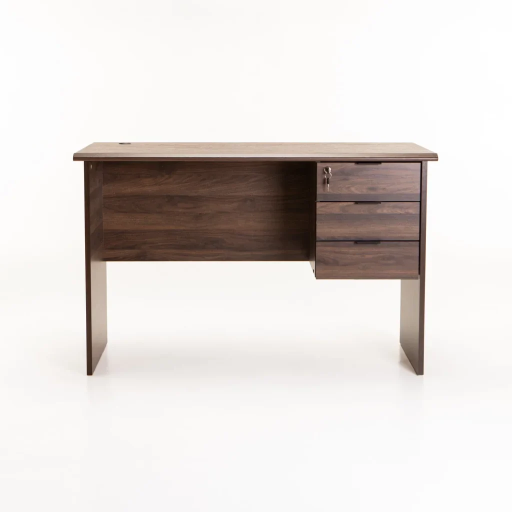 SOHO 120cm DELUXE 3 DRAWER DESK - Walnut