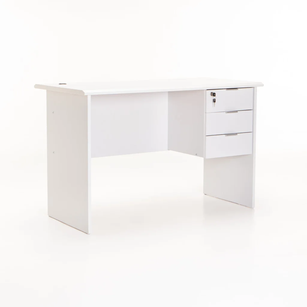 SOHO 120cm DELUXE 3 DRAWER DESK - White