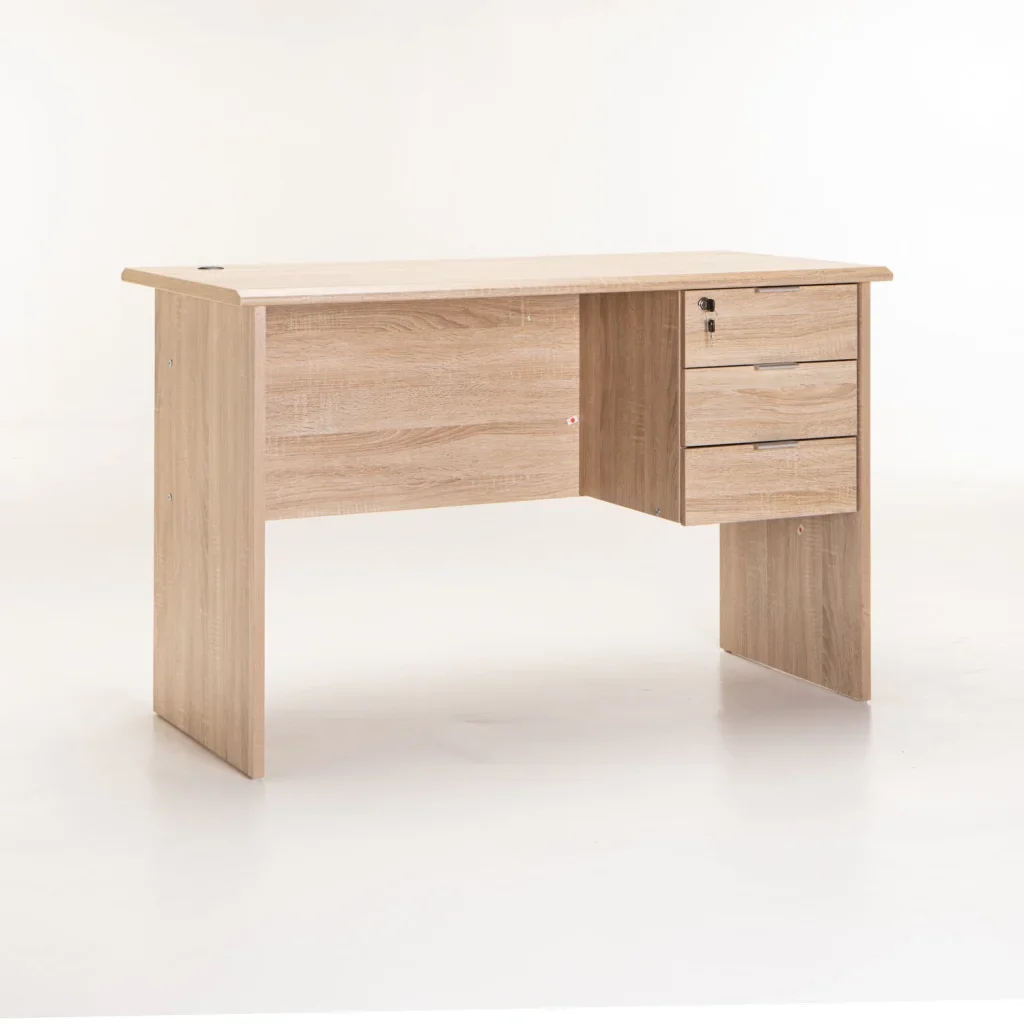 SOHO 120cm DELUXE 3 DRAWER DESK - Light Oak