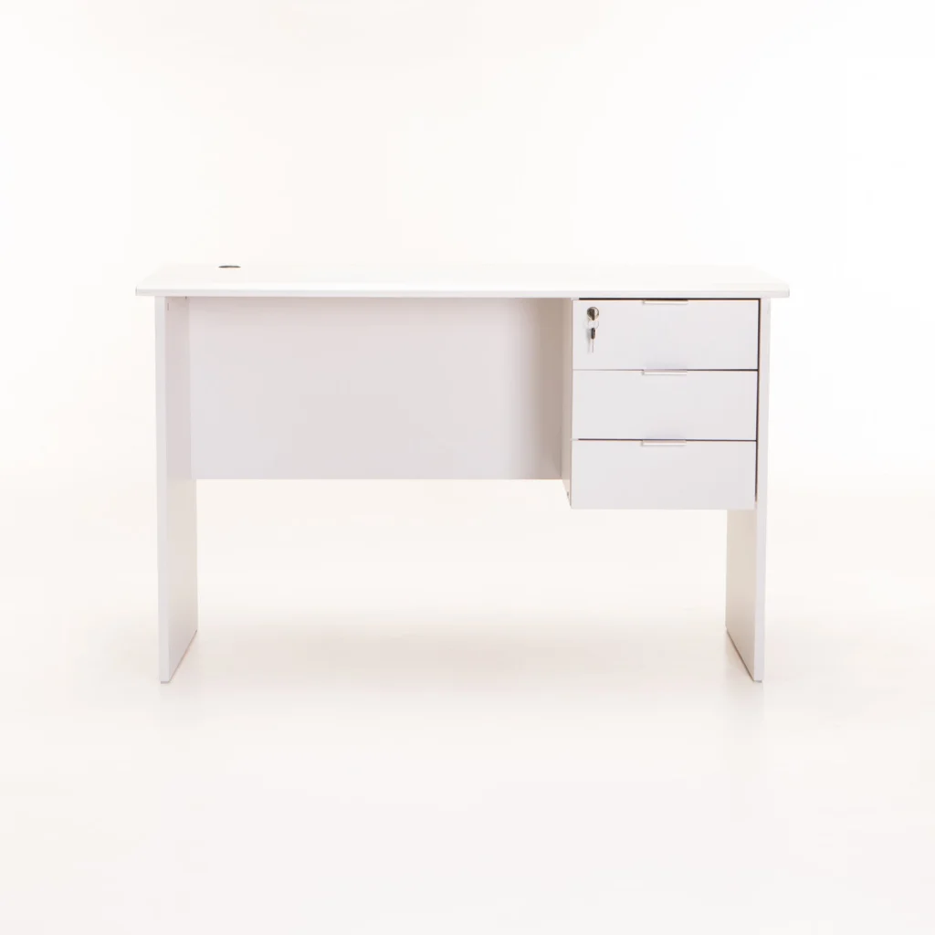 SOHO 120cm DELUXE 3 DRAWER DESK - White