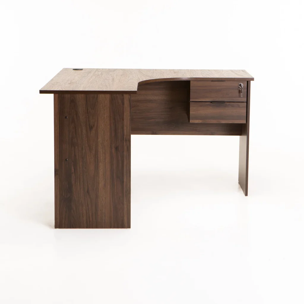 SOHO 120cm 2 DRAWER CORNER DESK - Walnut