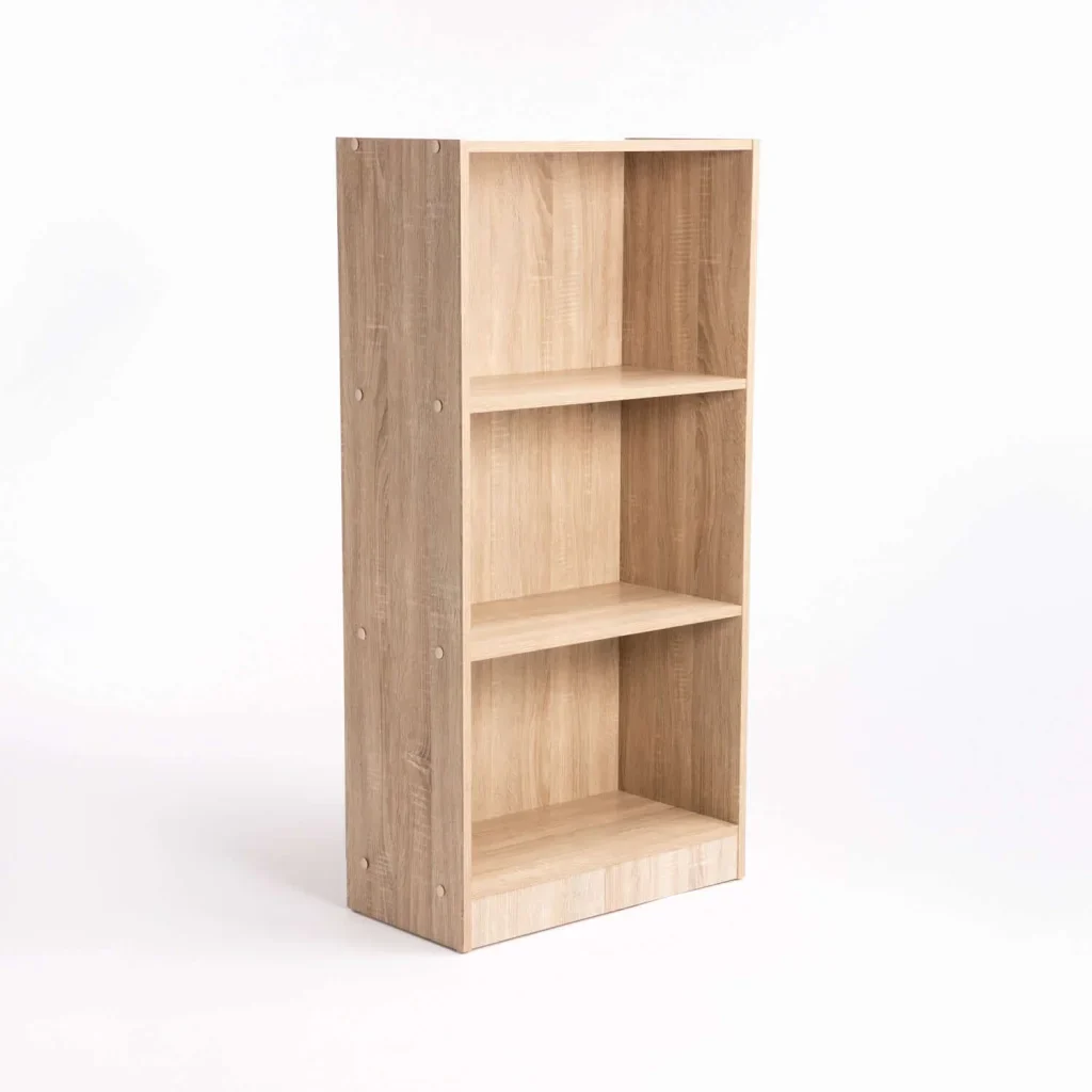 CYRUS 3 SHELF BOOKCASE - OAK