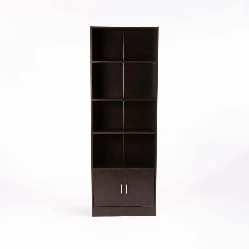 CYRUS 2 DOOR 4 SHELF BOOKCASE - WENGE