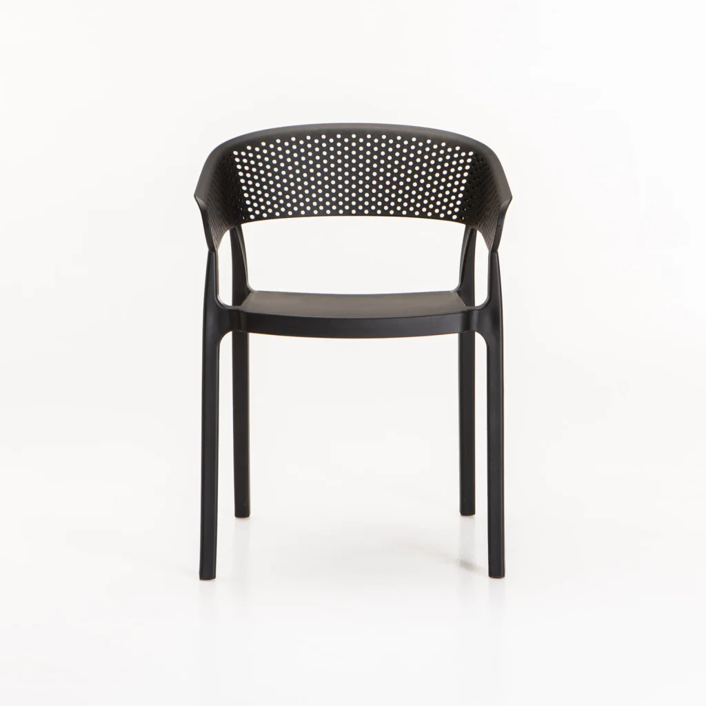 SAMUI INDOOR/OUTDOOR CHAIR WITH ARMS - BLACK
