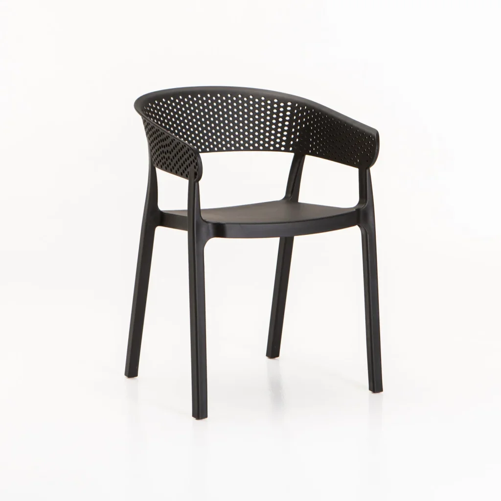 SAMUI INDOOR/OUTDOOR CHAIR WITH ARMS - BLACK