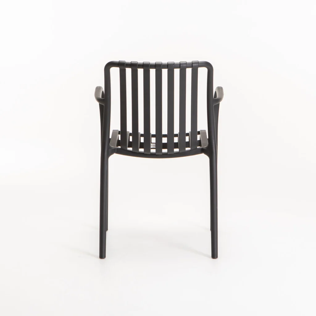 MAJORCA INDOOR/OUTDOOR CHAIR WITH ARMS - DARK GREY