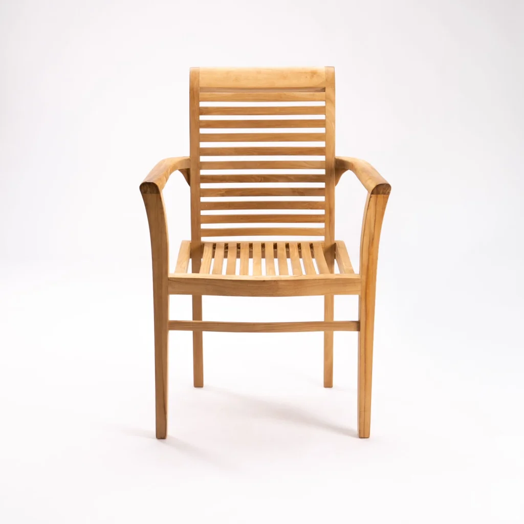 Milan Teak Stacking Armchair