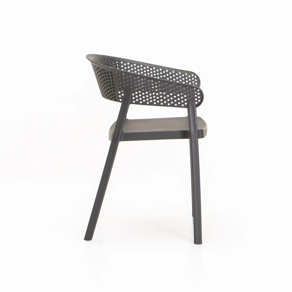 SAMUI INDOOR/OUTDOOR CHAIR WITH ARMS - DARK GREY