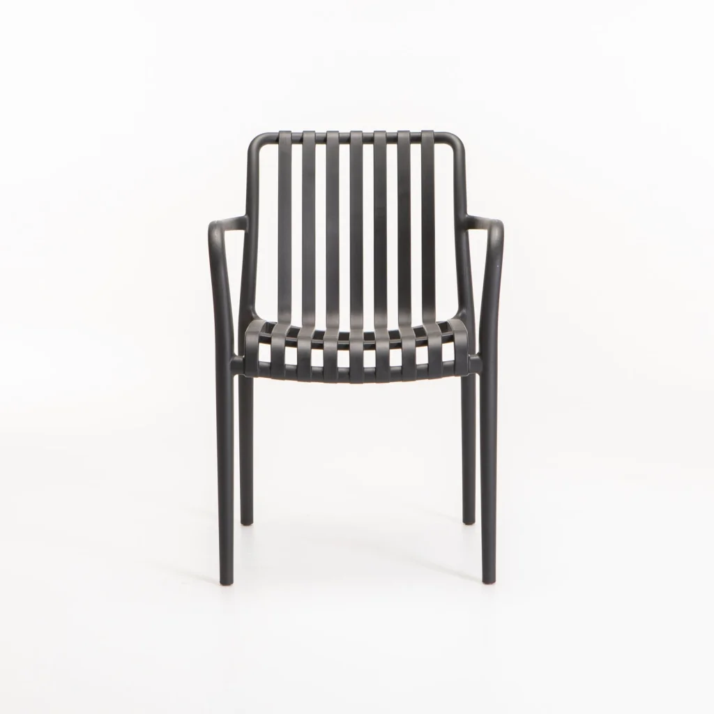 MAJORCA INDOOR/OUTDOOR CHAIR WITH ARMS - DARK GREY