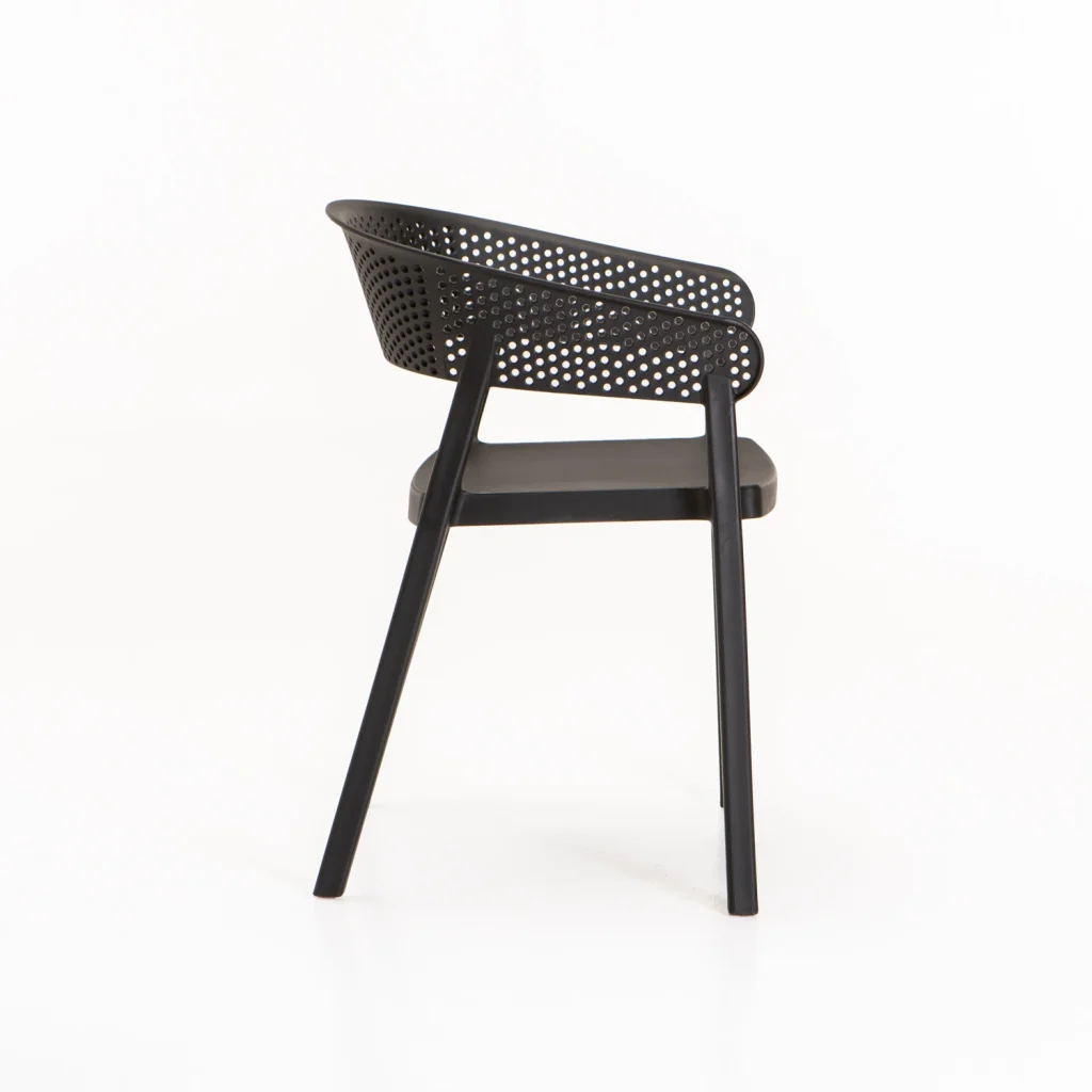 SAMUI INDOOR/OUTDOOR CHAIR WITH ARMS - BLACK