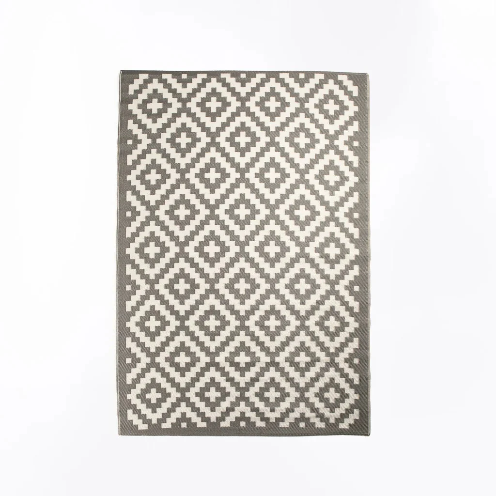 MENO M1 INDOOR/OUTDOOR RUG  150 x 230 CM (GREY/ WHITE)