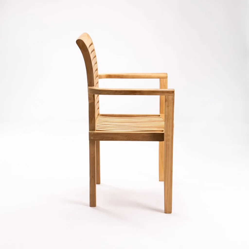 Milan Teak Stacking Armchair