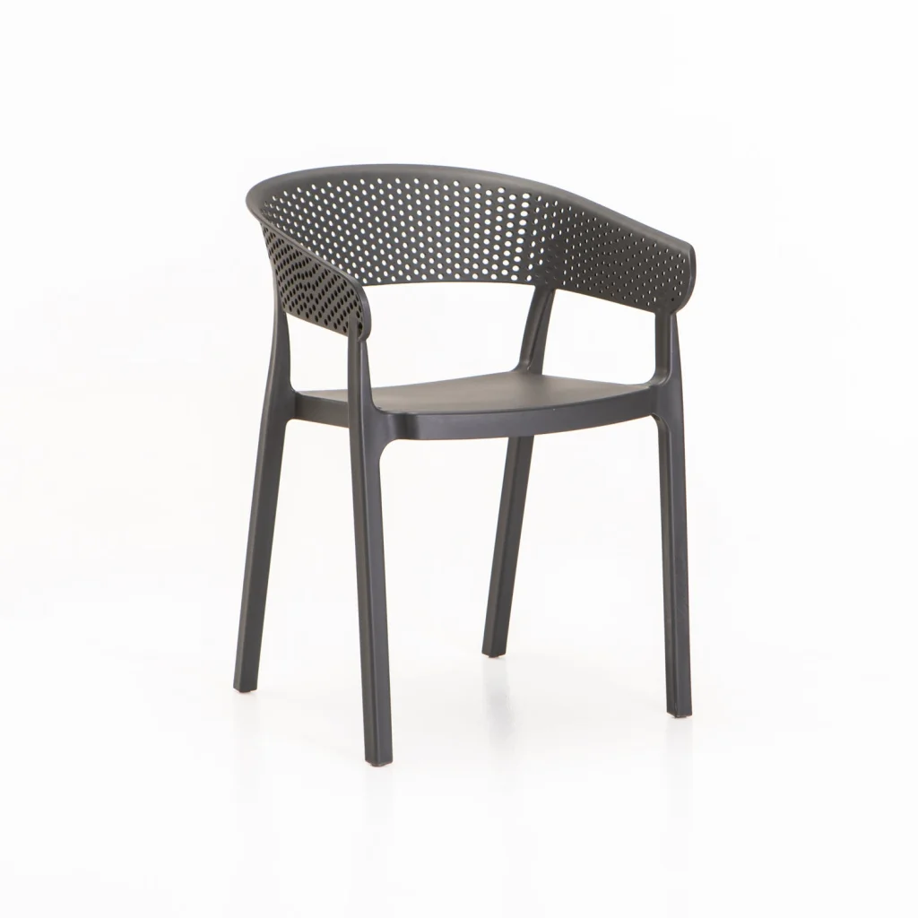 SAMUI INDOOR/OUTDOOR CHAIR WITH ARMS - DARK GREY