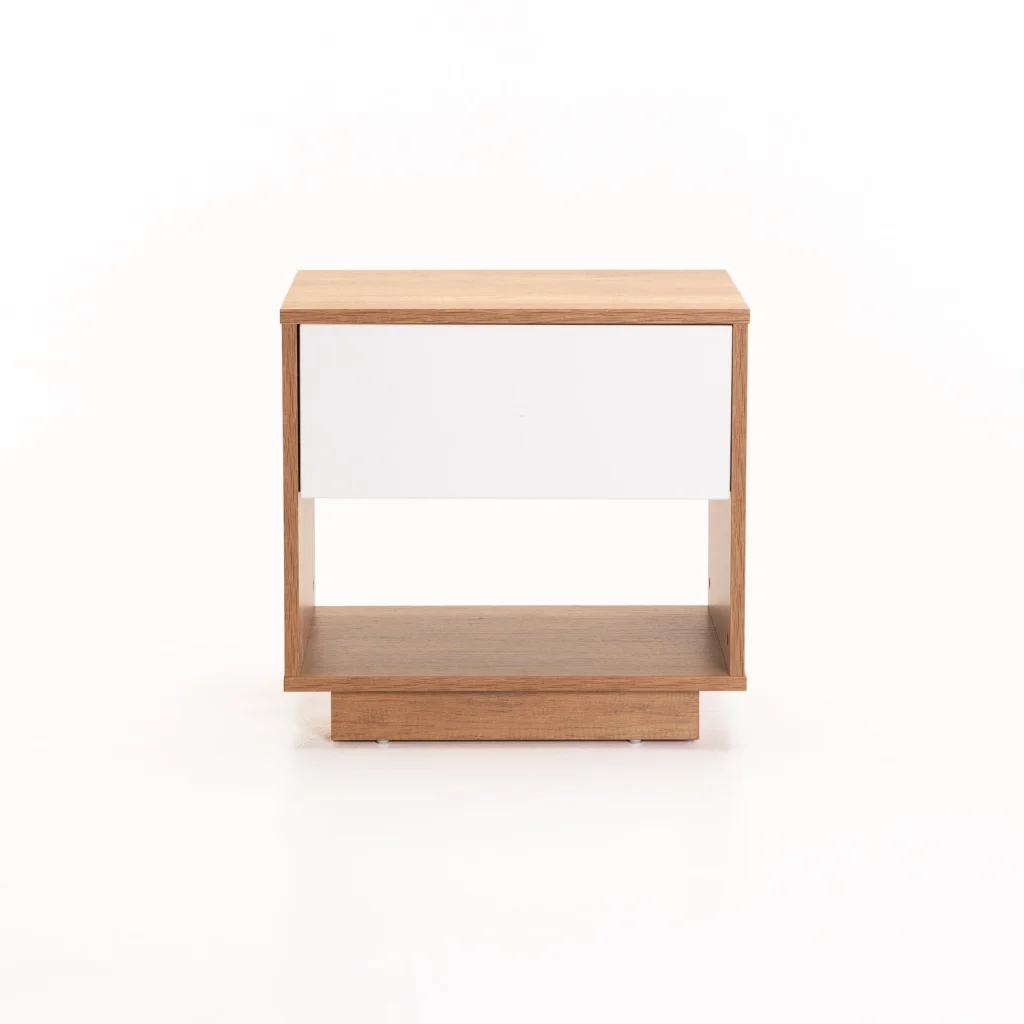 CENTO 1 DRAWER PEDESTAL - WILD OAK/ WHITE