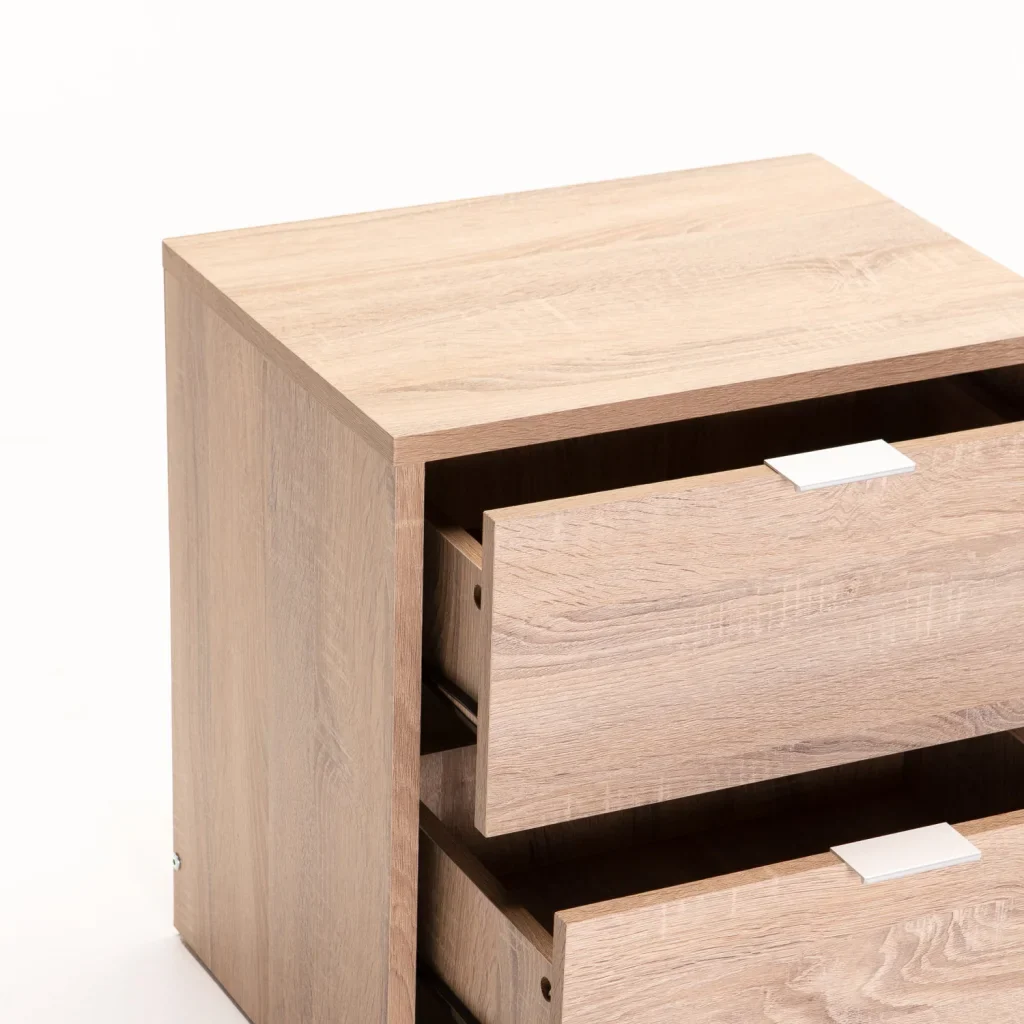 KAPPY 2 DRAWER PEDESTAL - LIGHT OAK
