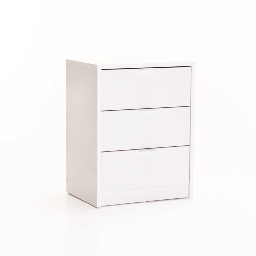 KAPPY 3 DRAWER PEDESTAL - WHITE
