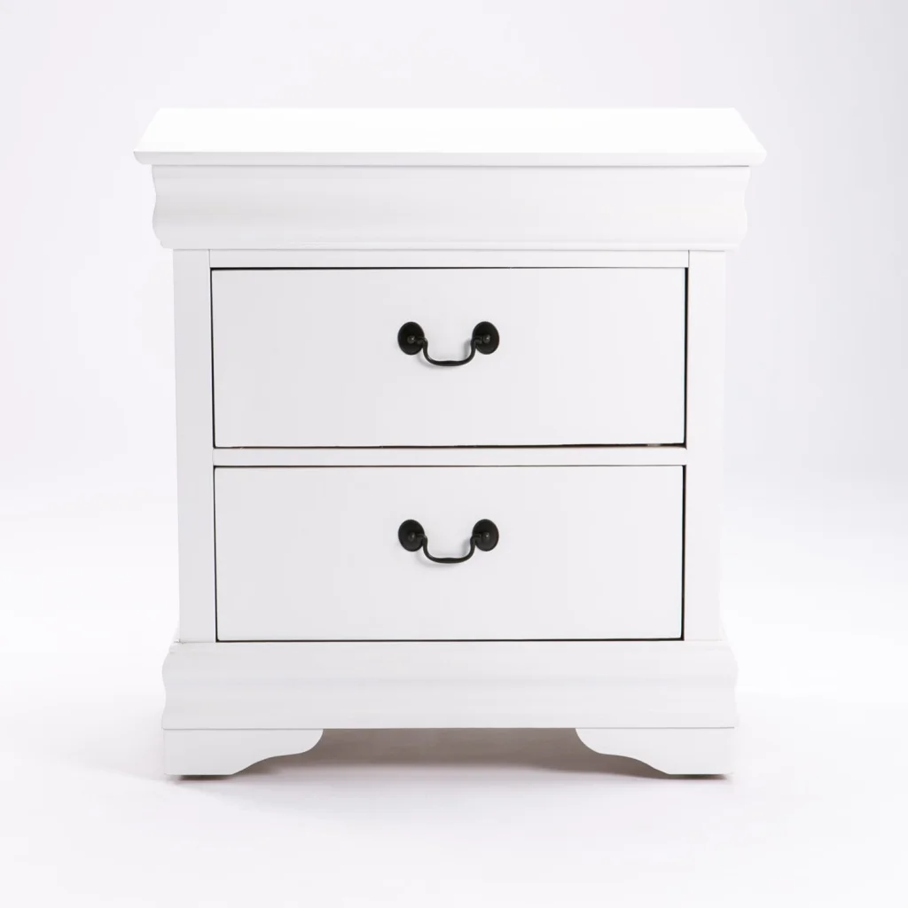 LOUISE 2 DRAWER PEDESTAL - WHITE