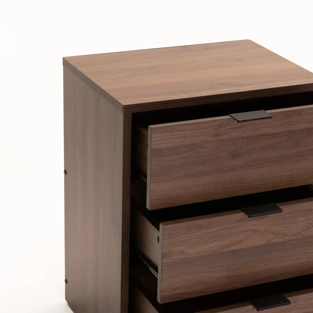 KAPPY 3 DRAWER PEDESTAL - WALNUT