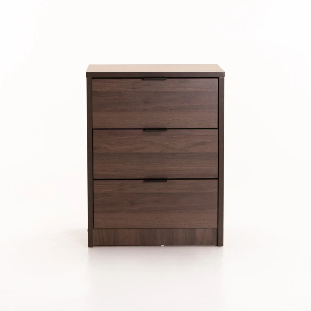 KAPPY 3 DRAWER PEDESTAL - WALNUT