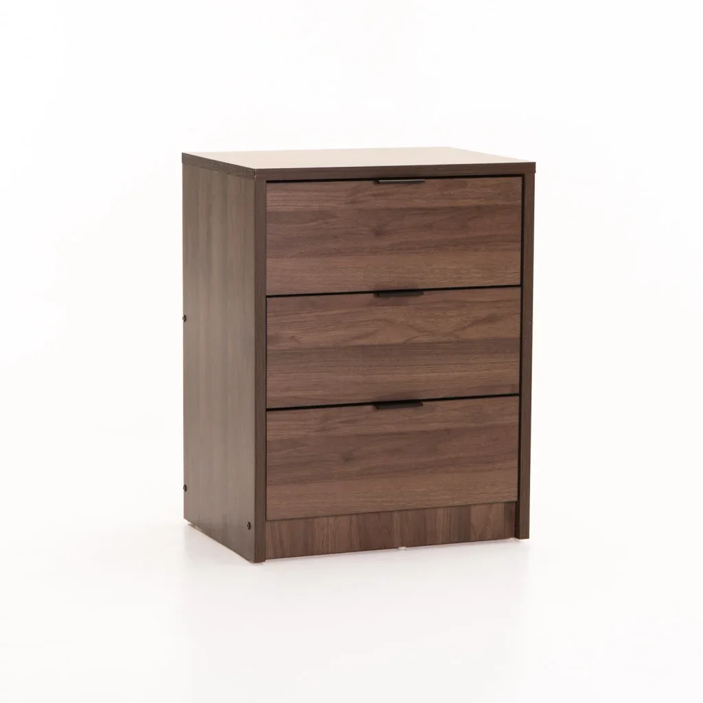 KAPPY 3 DRAWER PEDESTAL - WALNUT