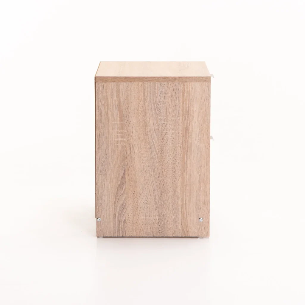 KAPPY 2 DRAWER PEDESTAL - LIGHT OAK/GREY