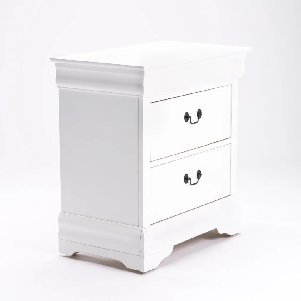 LOUISE 2 DRAWER PEDESTAL - WHITE