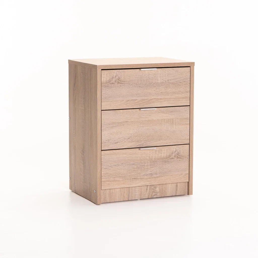 KAPPY 3 DRAWER PEDESTAL - LIGHT OAK