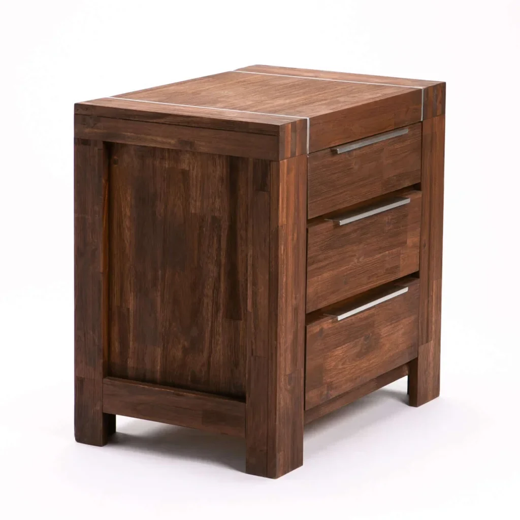GLACIER 3 DRAWER PEDESTAL - JAVA