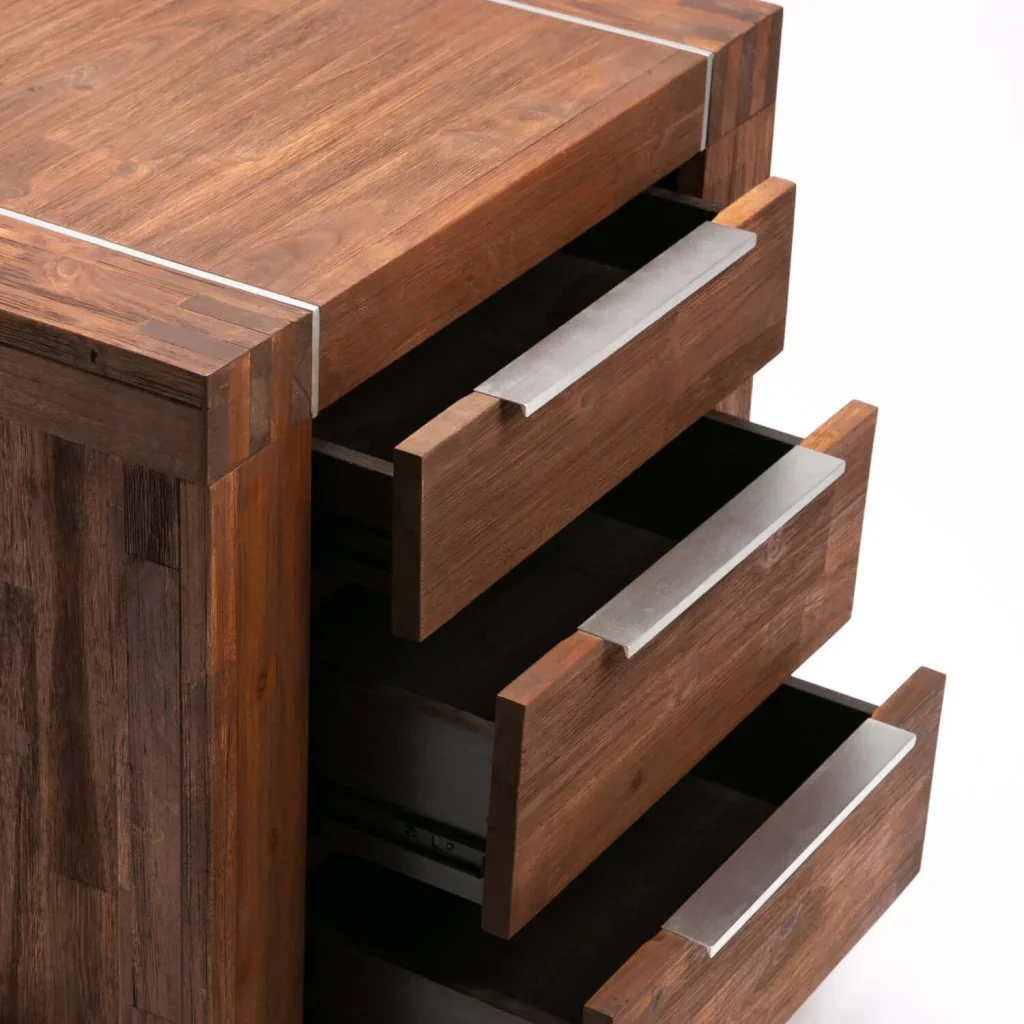 GLACIER 3 DRAWER PEDESTAL - JAVA
