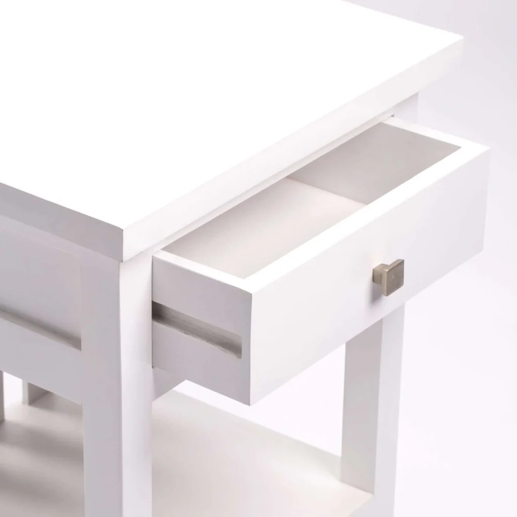 DINA WHITE 1 DRAWER PEDESTAL