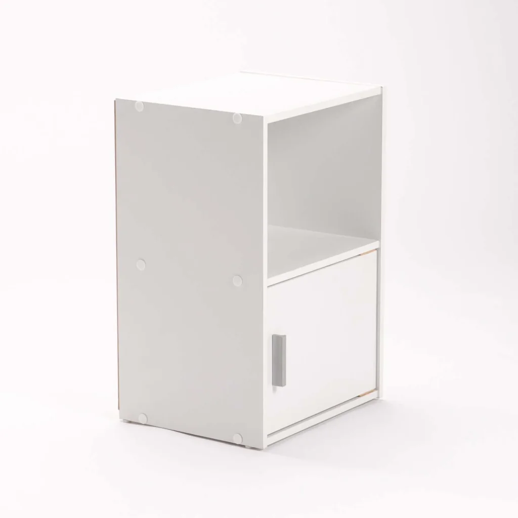 CYRUS 1 DOOR PEDESTAL -WHITE