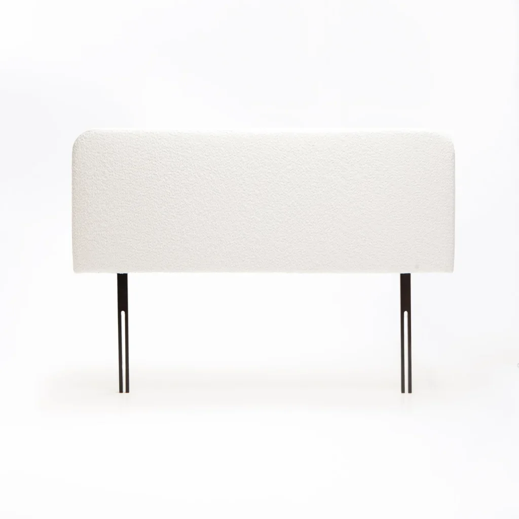 LUCY BOUCLE FABRIC HEADBOARD (SINGLE) - CREAM