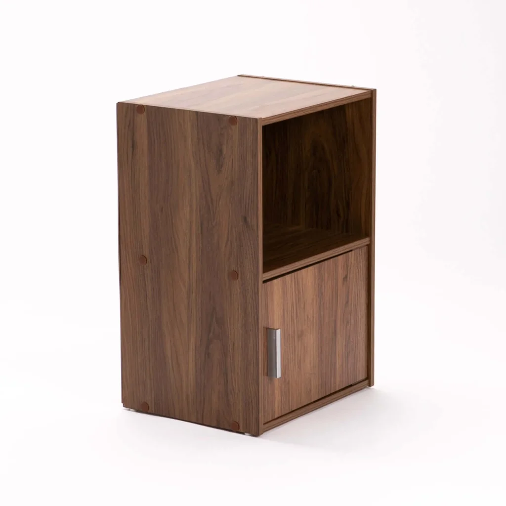 CYRUS 1 DOOR PEDESTAL -WALNUT