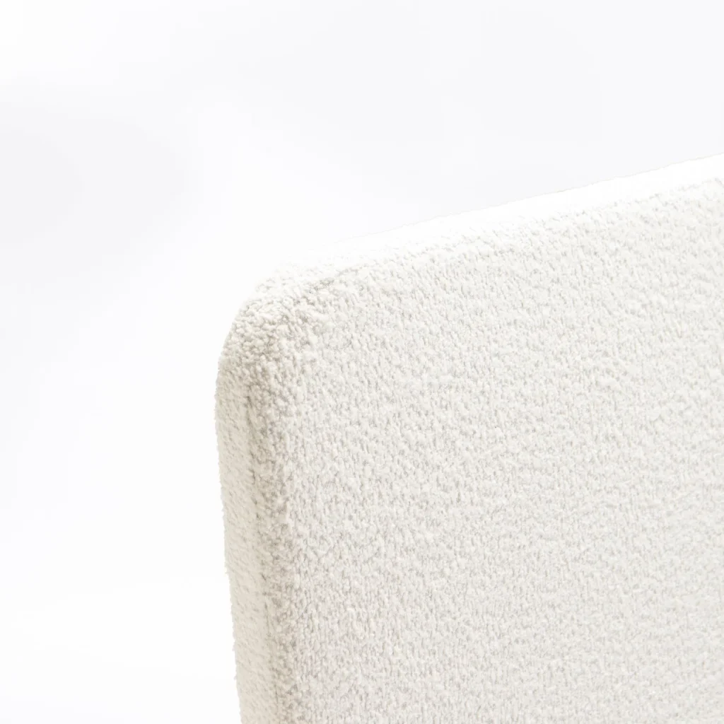 LUCY BOUCLE FABRIC HEADBOARD (QUEEN) - CREAM