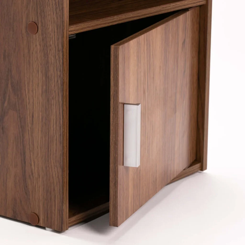 CYRUS 1 DOOR PEDESTAL -WALNUT