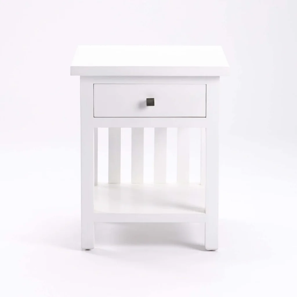 DINA WHITE 1 DRAWER PEDESTAL