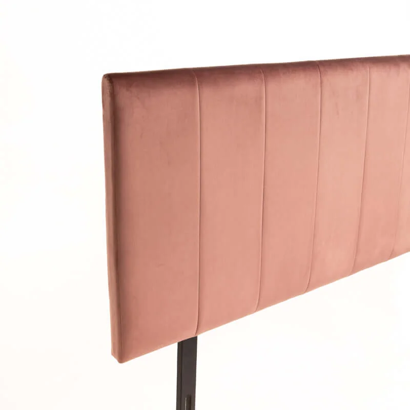 GIGI VELVET TOUCH HEADBOARD (DOUBLE) - BLUSH