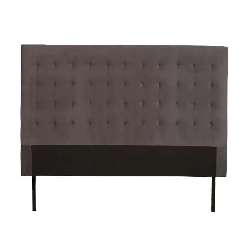 DANI VELVET TOUCH HEADBOARD (QUEEN) - DARK GREY