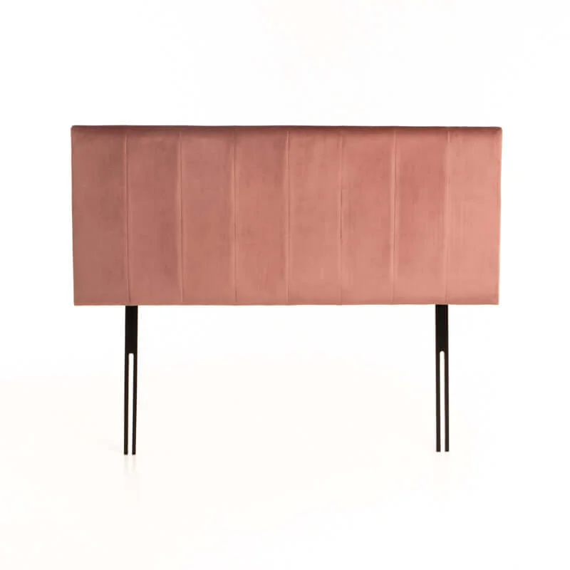 GIGI VELVET TOUCH HEADBOARD (DOUBLE) - BLUSH