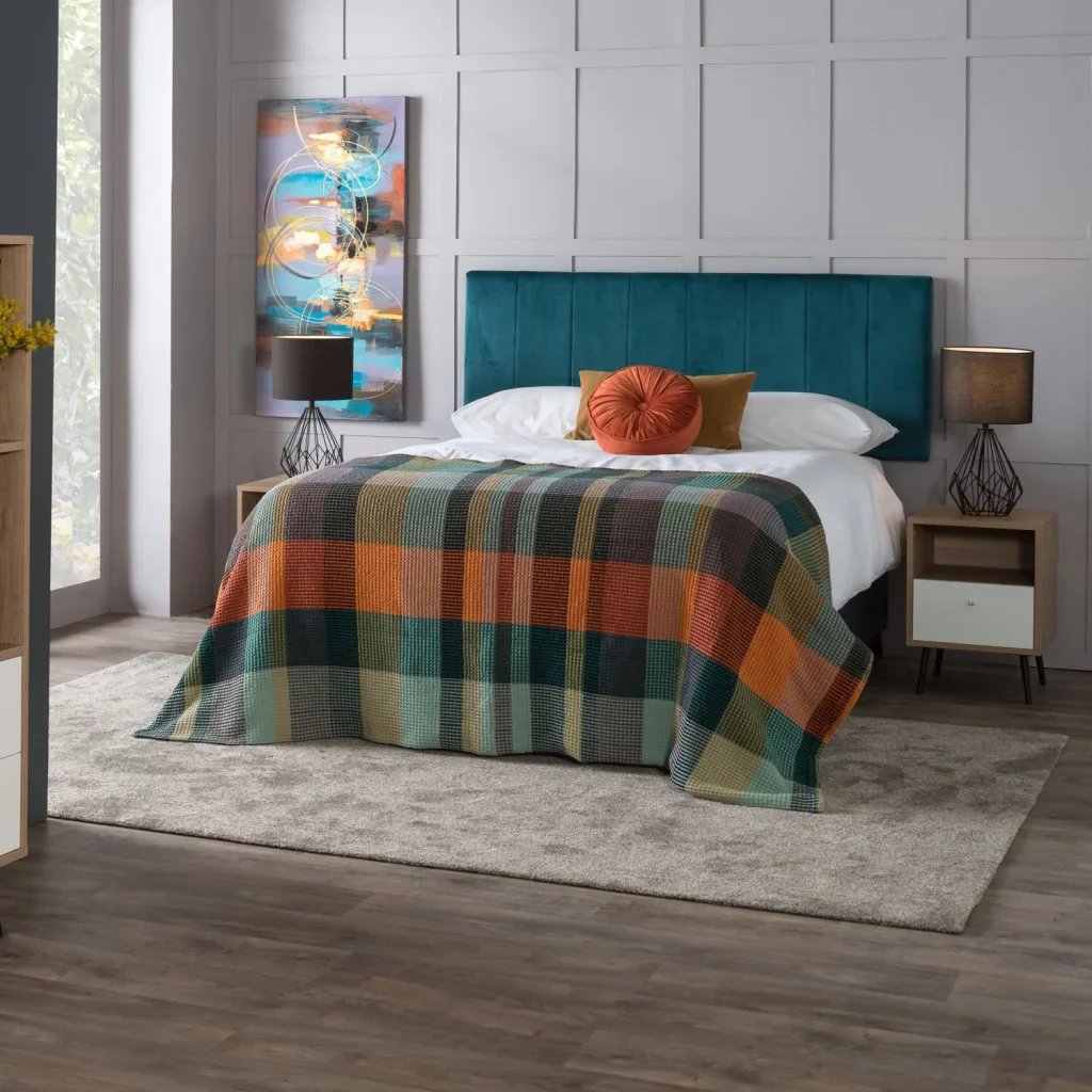 GIGI VELVET TOUCH HEADBOARD (DOUBLE) - TEAL