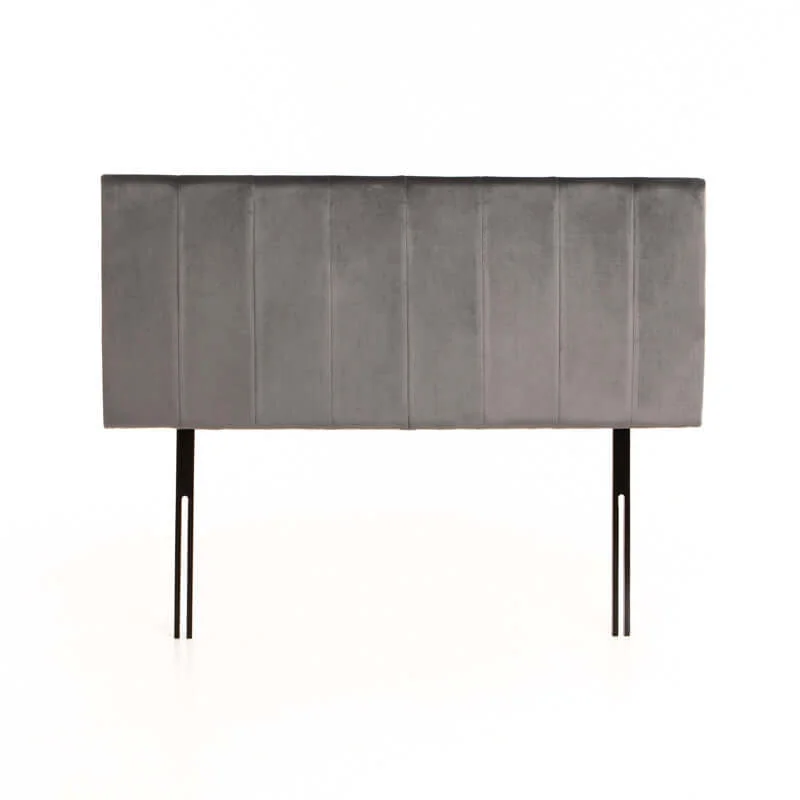GIGI VELVET TOUCH HEADBOARD (DOUBLE) - GREY