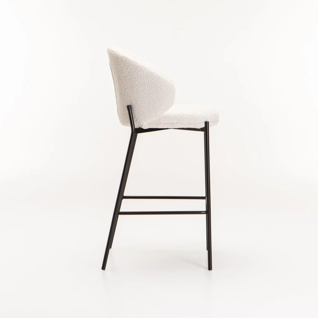 PHOEBE FABRIC BARSTOOL - CREAM